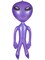 36" Purple Inflatable Martian Alien Prop Toy Decoration